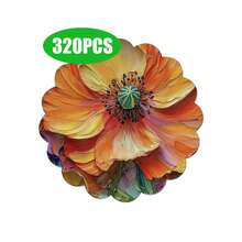 Conjunto de 1 peça, Jogo Americano Redondo de Linho com Pintura a Óleo Floral, 38cm de Diâmetro, Decoração Sazonal para Mesa de Jantar e Cozinha, Decoração de Primavera para Casa, Ideal para Festas, Encontros e Refeições em Família. - Multicolorido - Ver 8