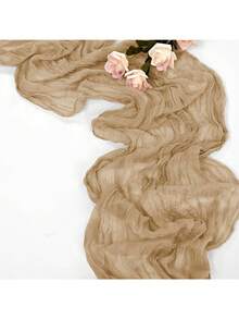 Camino de mesa de arpillera rústico, camino de mesa de arpillera estilo bohemio, adecuado para decoración de bautizo de bebé, fiesta de cumpleaños, diversos festivales, bodas, decoración de mesa de fiesta - Varios colores - Ver 8