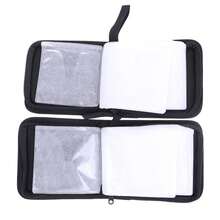 Caja de CD con patrón de mapa del mundo, bolsa de almacenamiento para DVD, funda organizadora, funda tipo billetera de nailon para paquete de CD para el hogar o el coche BFEA - Amarillo - Ver 6