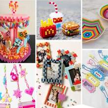 3100颗2.6毫米迷你熔珠像素拼图铁珠熔珠DIY高品质手工礼品 - 拼豆豆 - 查看 8