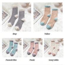 Bella Fluffy Socks Women''s Thick Sock Comfort Stokin Confinement Mengandung Berpantang CLG8 - Màu xanh da trời - Xem 9