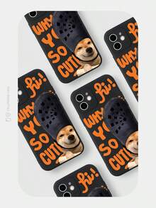 JURSUE 卡通时尚美学丑陋怪异搞笑防震保护软手机壳，兼容 17 16 15 14 13 12 11 Pro Max SE 2020 X XR XS Ip 8 7 Plus HFE1072 - 黑色 - 查看 9