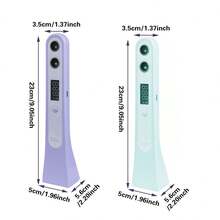 Dispositivo de medición de altura, medición de altura con un solo toque, visualización en tiempo real en pantalla LED digital, compatible con conversión de centímetros y pies, diseño portátil para un uso doméstico sin esfuerzo, carga tipo C con mayor duración de la batería, apto para un rango de 30 a 200 cm. - Celeste - Ver 2