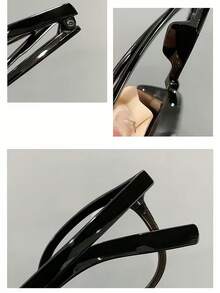 1pc/2pcs High-Quality, High-Definition, Fashionable Non-Prescription Glasses, Suitable For Daily Study And Life Outfit - Clear - View 5