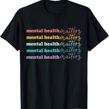 Camiseta de concientización sobre enfermedades cerebrales humanas con el regalo de salud mental - Negro 3 - Ver 1