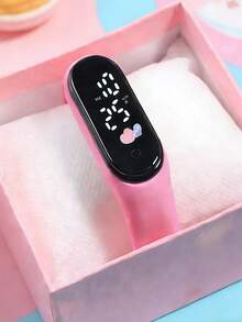 5pcs/Set TPU Silicone Strap Kids LED Digital Watch With Heart Shape, Time, Month, Year, Week Display, Suitable For School, Daily Wear, Holidays Gift - Multicolor - View 6