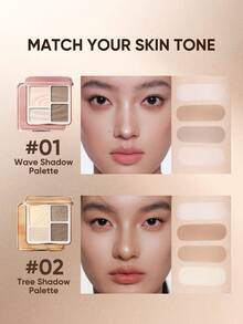 JUDYDOLL 二合一高光修容盘，9克，哑光和珠光腮红盘，多用途面部阴影提亮，适合初学者，自用或送礼皆宜，适用于各种妆容、派对、婚礼和场合。 - #02 - 查看 9