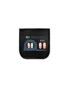 1个便携式药袋，小巧药盒兼急救包，主题药袋，可存放药片和药丸，印有“我的药袋”图案，方便旅行携带，适合日常/户外/旅行使用，健康必备。 - 彩色 - 查看 26