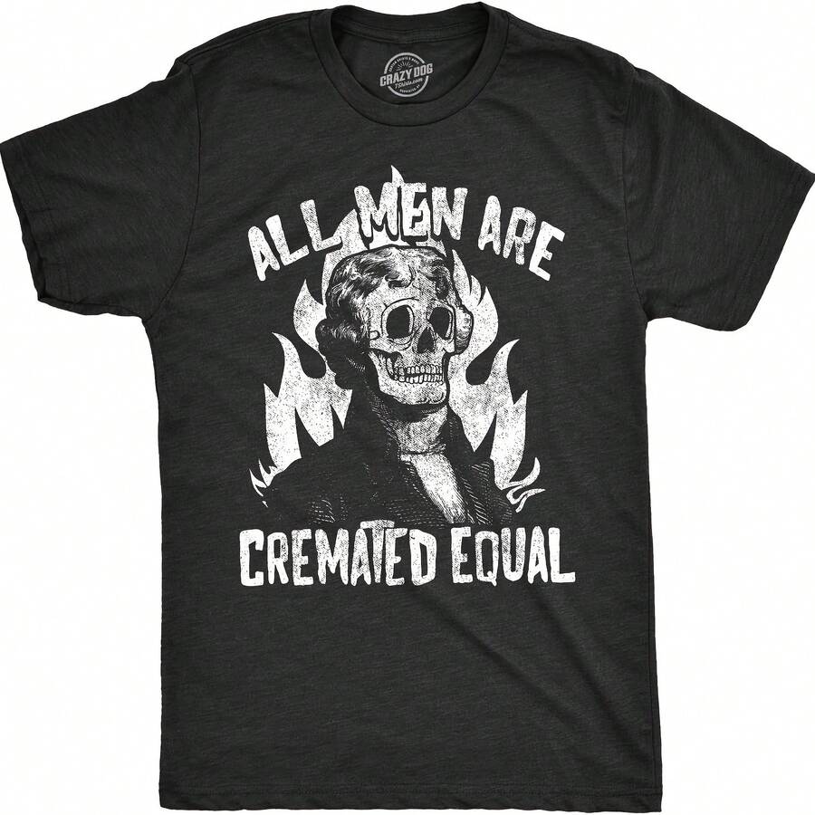 Crazy Dog hir - Camiseta para hombre "Todos los hombres son iguales", divertida camiseta de fiesta de Halloween para chicos - Camiseta Drtidas - Negro 5 - Ver 1