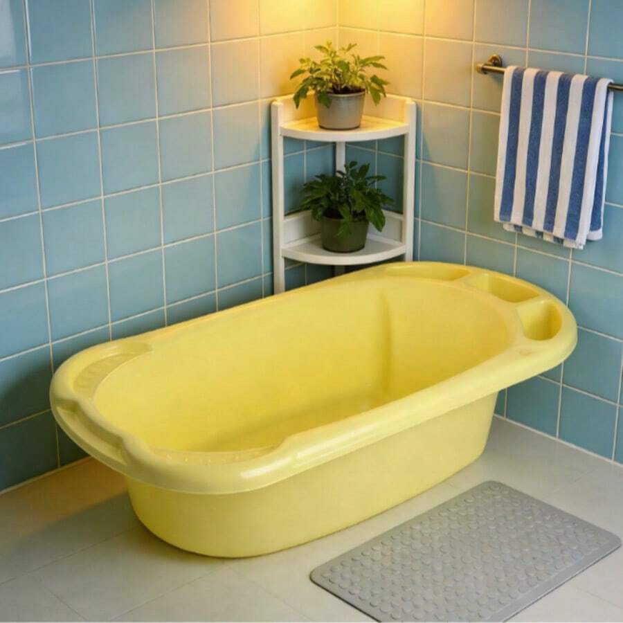 Wanna plastikowa 90 x 51 x 23 cm / Wanna do użytku domowego w losowym kolorze / Głębsza i większa wanna (losowy kolor) - Jeden rozmiar pasuje do wszystkich - Zobacz 1