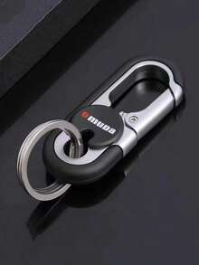 1个不锈钢钥匙链，创意汽车钥匙配件，双环钥匙扣，防丢钥匙链，通用汽车钥匙圈吊坠 - A - 查看 1