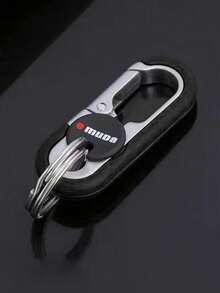 1个不锈钢钥匙链，创意汽车钥匙配件，双环钥匙扣，防丢钥匙链，通用汽车钥匙圈吊坠 - A - 查看 2