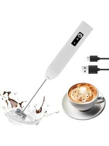 可充电手持式奶泡器,USB-C充电,不锈钢搅拌头,3档速度调节,电动奶泡器/饮品搅拌器,适合开学季使用 - 彩色 - 查看 17