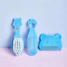 3pcs Baby Hairbrush Set - Bear Shaped Comb For Removing Vernix, Newborn Hair Brush And Massage Brush For Bath, Soft Bristles For Infant And Toddler - Multicolor - View 16