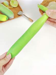 1pc Realistic Cucumber Squeeze Toy, Helps Relieve Stress, Makes A Great Gift - Multicolor - View 3