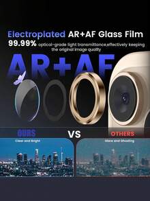 3片装 - 棕色相机镜头保护膜，兼容 16 Pro Max/16 Pro/14 Pro Max/14 Pro/15 Pro/15 Pro Max/17/17 Pro/17 Pro Max镜头保护膜，金属铝合金钢化玻璃盖，兼容手机壳，适用于日常、办公、家庭使用，防水防震防摔防刮花。 - 棕色 - 查看 2