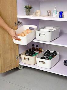 Set de 2/3/6 cajas de almacenamiento apilables de estilo nórdico minimalista, con acabado mate y diseño modular, adecuadas para el tocador y el escritorio, para mantener el orden y la organización - Multicolor - Ver 6