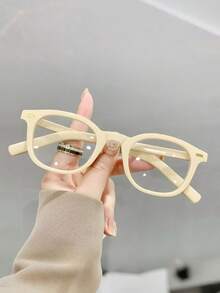 1pc/2pcs High-Quality, High-Definition, Fashionable Non-Prescription Glasses, Suitable For Daily Study And Life Outfit - Clear - View 8