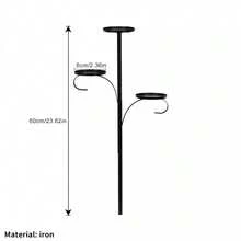 Black Triple Tree Topper, Tree Topper Candle Holder, Candelabra Tree Topper - 60cm - View 1