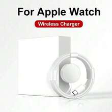 1 个 3.3 英尺/100 厘米 USB-C 磁性无线充电器兼容 Series Ultra/Ultra2/9/8/7/SE/6/5/4/3/2/1，便携式高效充电线适用于办公室、宿舍和家庭 - 白色 - 查看 2