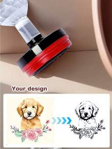 1/2枚定制圆形Logo/设计婚礼印章，照片印章，自带墨水周年纪念印章，个性化婚礼印章，可定制宠物印章，DIY印章，可定制文字、Logo、日期印章，简约现代独特，适合作为生日礼物、婚礼礼物、周年纪念礼物、办公礼物，送给她、老师、朋友、新娘、新郎、同事、客户的理想礼物 - 風格A - 查看 5