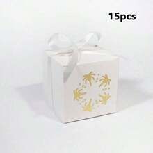 5/10/15/20pcs Set European Saudi Palm Tree July 4th White Gift Box Embossed Palm Tree Candy Box - Multicolor - View 11