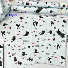 50pcs Cute Cartoon Cat Pattern Gift Wrapping Paper, Large Size Premium Gift Wrapping Paper, Holiday Decor Wrapping Paper, DIY Craft Wrapping Paper And Bouquet Wrapping Paper, Suitable For Holiday, Celebration, Party, Wedding, Birthday, Gift And Party Decor Packaging Needs - Multicolor - View 8