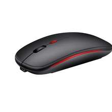 Bluetooth Pieza Ratón inalámbrico Ratón inalámbrico recargable para juegos en portátiles - Negro - Ver 12