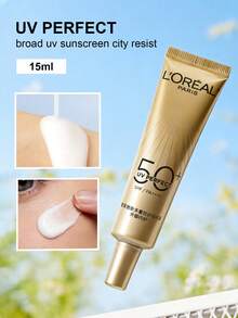 L'Oreal 15ml/0.53oz Mini Gold Tube Sunscreen, SPF50+/PA++++. Lightweight Sunscreen. Outdoor Sunscreen. Multi-Protection Sunscreen. Face & Body Sunscreen. UV Protection. - Black Gold - View 1