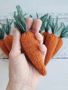 1/2 piezas Decoración de zanahoria hecha a mano, Prop de zanahoria realista hecha de fibra de poliéster, Adecuada para Pascua o celebración de primavera, Coleccionable en miniatura para decoración del hogar, Regreso a clases, Cumpleaños, Boda - Multicolor - Ver 4