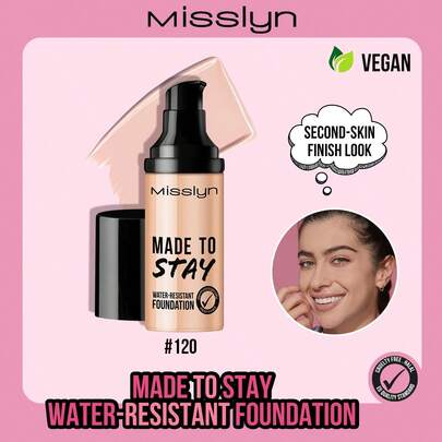 Misslyn This Waterproof Foundation Is Long-Lasting And Transfer-Resistant, Providing Even Coverage, Waterproof And Smudge-Proof. With A Smooth Texture, Strong Concealing Power, And Nourishing For The Skin. It Is A Brand Beauty Product And A Facial Makeup Item Suitable For Women And Girls. An Ideal Choice For Winter, As Well As A Perfect Interpretation Of The Y2K Style, Fashionable And Versatile. Suitable For Birthdays, Valentine's Day, Parties, New Year's And Various Occasions. The Colors Are Versatile, Cruelty-Free And Vegan.