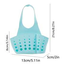 Kitchen Sink Drain Basket Hanging Bag, Faucet Sponge Holder, Vegetable Cleaning Pool, No Drill Storage Hanging Basket - Multicolor - View 13