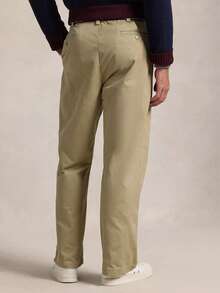 男士基础款卡其色休闲裤，常规直筒剪裁，简约设计，适合日常通勤、商务及休闲场合。 - 卡其色 - 查看 3