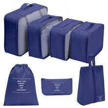 Packing Cubes For Suitcase - 7PCS Luggage Organiser Waterproof Travel Compression Bag Essential Set Navy - Navy - View 4