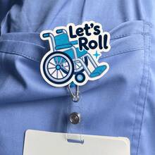 Expandable Nurse Badge Holder With Clip - Durable Acrylic, Fun Wheelchair Design, Suitable For Nurses, Doctors, RNs, LPNs - Perfect For Work And Office Use - 1 - View 9