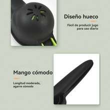 Exprimidor De Limones Manual, Y Naranjas Manual Corta Y Exprime, Exprimidores Manuales, Negro, Práctico Y Fácil De Limpiar - Negro - Ver 6