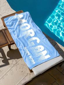Personalized Children's Beach Towel, Perfect Summer Birthday Gift, Suitable For Various Summer Occasions. Customizable Beach Towel And Accessories, Applicable For Beach, Swimming Pool, Travel, Camping, Yoga And Other Scenarios., Quick-Dry - Multicolor - View 6