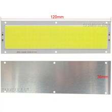 120x36MM 12W COB tira de luz LED bombilla lámpara 12V 1300LM azul cálido Natural blanco frío matriz COB para luces de trabajo OZU5 - Blanco Frío 6500K - Ver 7