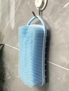 Silicone Exfoliating Bath Brush, Soft Silicone Bath Brush, Square Silicone Bath Brush, Shower Silicone Scalp Massage Brush, Handheld Bath Brush For Shower And Bathing Skincare, Personal Hygiene, Easy To Clean, Generates Rich Lather, Durable, Unisex, Valentine's Day Gift - One Size - View 10