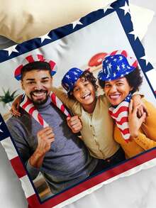 Spersonalizowana poduszka ze zdjęciem, dwustronna, idealny prezent dla absolwentów, na śluby i rocznice, tylko do prania ręcznego, zapinana na zamek, pasuje do różnych stylów pomieszczeń - Wielokolorowe - Zobacz 5