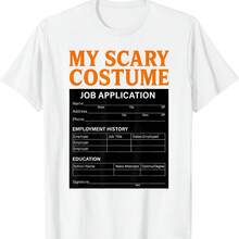 Camiseta divertida y aterradora con disfraz de Halloween para solicitud de empleo - Blanco 4 - Ver 1
