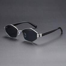 Unisex Retro Oval Metal Frame Glasses, Fashionable Glasses For Daily Commute, Beach, Street Photography, Personalized - Multicolor - View 10