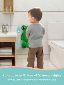 1 pieza Orinal con forma de rana linda para entrenamiento de niños, con objetivo de apuntado divertido, entrenador de orina vertical para niños pequeños y bebés - Multicolor - Ver 7