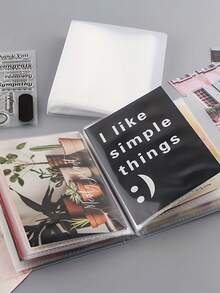 Frosted Transparent File Folder Book, 20 Pages Plastic Document Organizer With 20/80 Slots For Office School Supplies - Storage Booklet (20+80 Slots) - View 8