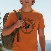 Men's Camp Half-Blood The Percy T-Shirt, 100% Cotton, Unisex - trái cam - Xem 3