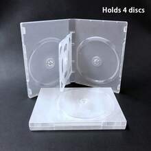 Caja Rectangular vacía para CD/DVD, carcasa transparente de plástico lechoso para CD, capacidad de 4-8 discos, cubierta para insertar CD/DVD, 135x20x190mm KR2L - A2 - Ver 9