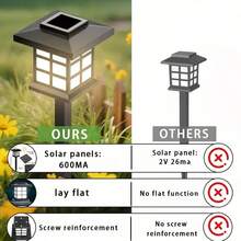 24/18/12/8/6/4/2-Piece Outdoor Solar Light White/Warm LED Landscape Courtyard Light, Cute Small House Design, 4-6 Hour Long-Lasting Outdoor Path Light IP43 Waterproof, Suitable For Sidewalks, Lanes, Courtyards And Lawns, Easily Adapting To Various Outdoor Weather Conditions. Solar Lights Outdoor Waterproof/Night Light/Lantern Light - 黑色 - 查看 11