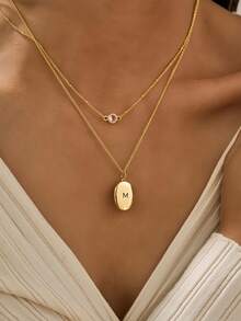1 pièce Collier photo rond minimaliste personnalisé | Collier chaîne O personnalisé [1-2] portrait & lettre | Collier médaillon photo chaîne O commémoratif | Collier fait main | Collier personnalisé | Cadeau d'anniversaire | Cadeau personnalisé | Cadeau pour maman | Cadeau pour petite amie | Collier minimaliste | Cadeau d'anniversaire | Cadeau de mariage | Cadeau commémoratif | Collier personnalisé avec image gravée et nom - Style 1 - Voir 7