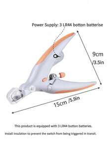 1pc 5X Magnifying Pet Nail Clipper With LED Light - Multicolor - View 8
