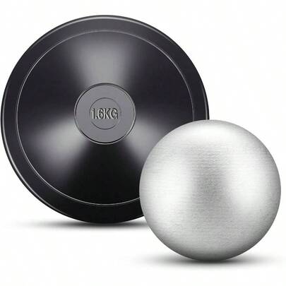 2 Pcs Shot Put Rubber Discus 1 Kg Black Ball School Track And Field Discuses Outdoor Practice Throwing